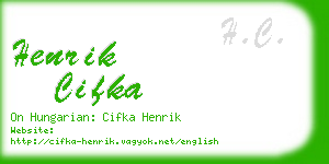 henrik cifka business card